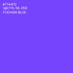 #7744FD - Fuchsia Blue Color Image