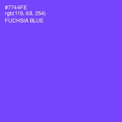 #7744FE - Fuchsia Blue Color Image