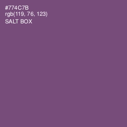 #774C7B - Salt Box Color Image
