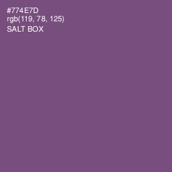 #774E7D - Salt Box Color Image