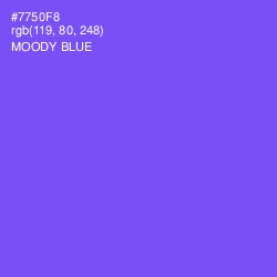 #7750F8 - Moody Blue Color Image
