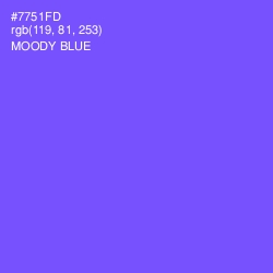 #7751FD - Moody Blue Color Image