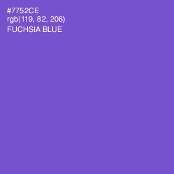 #7752CE - Fuchsia Blue Color Image