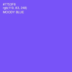 #7753F8 - Moody Blue Color Image