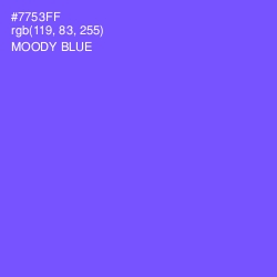 #7753FF - Moody Blue Color Image