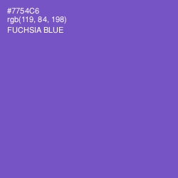 #7754C6 - Fuchsia Blue Color Image