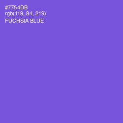 #7754DB - Fuchsia Blue Color Image