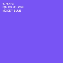 #7754F3 - Moody Blue Color Image