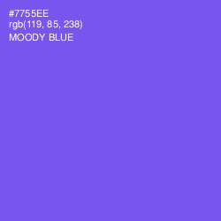 #7755EE - Moody Blue Color Image