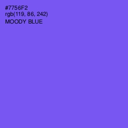 #7756F2 - Moody Blue Color Image