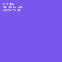 #7757EE - Moody Blue Color Image