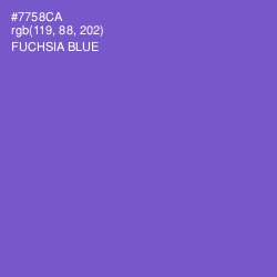 #7758CA - Fuchsia Blue Color Image