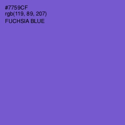 #7759CF - Fuchsia Blue Color Image