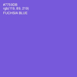 #7759DB - Fuchsia Blue Color Image