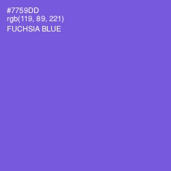 #7759DD - Fuchsia Blue Color Image