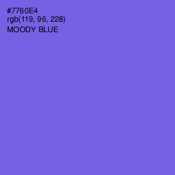 #7760E4 - Moody Blue Color Image