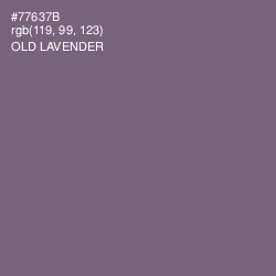 #77637B - Old Lavender Color Image
