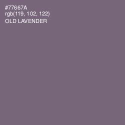 #77667A - Old Lavender Color Image