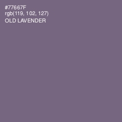 #77667F - Old Lavender Color Image