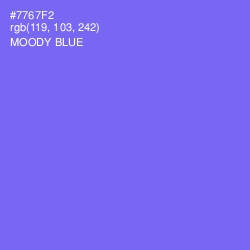 #7767F2 - Moody Blue Color Image