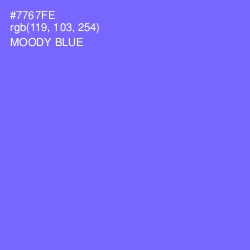#7767FE - Moody Blue Color Image
