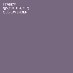 #77687F - Old Lavender Color Image