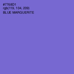 #7768D1 - Blue Marguerite Color Image