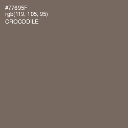 #77695F - Crocodile Color Image