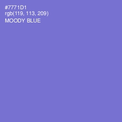 #7771D1 - Moody Blue Color Image