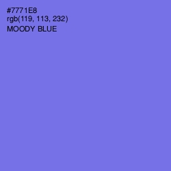 #7771E8 - Moody Blue Color Image