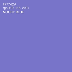 #7774CA - Moody Blue Color Image