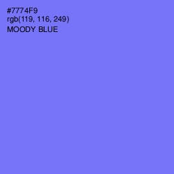 #7774F9 - Moody Blue Color Image