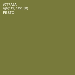 #777A3A - Pesto Color Image