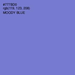 #777BD0 - Moody Blue Color Image