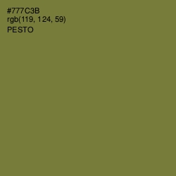 #777C3B - Pesto Color Image