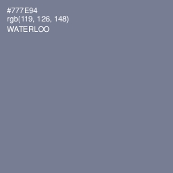#777E94 - Waterloo  Color Image