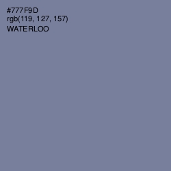 #777F9D - Waterloo  Color Image