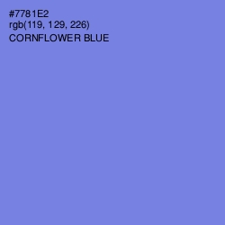 #7781E2 - Cornflower Blue Color Image