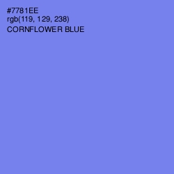 #7781EE - Cornflower Blue Color Image