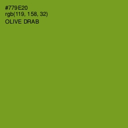#779E20 - Olive Drab Color Image