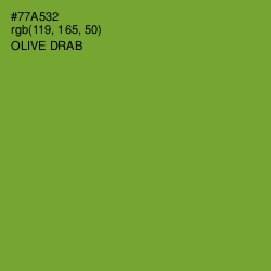 #77A532 - Olive Drab Color Image
