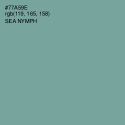 #77A59E - Sea Nymph Color Image
