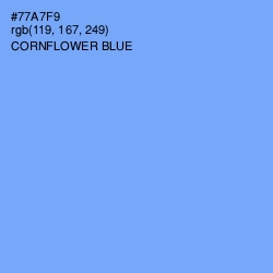 #77A7F9 - Cornflower Blue Color Image