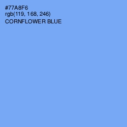 #77A8F6 - Cornflower Blue Color Image