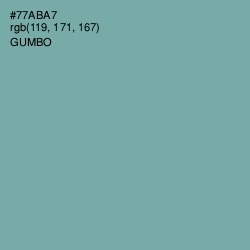 #77ABA7 - Gumbo Color Image