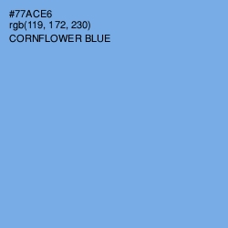 #77ACE6 - Cornflower Blue Color Image