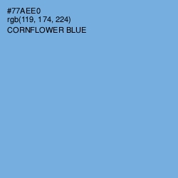 #77AEE0 - Cornflower Blue Color Image