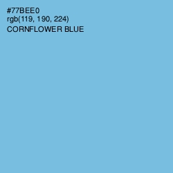 #77BEE0 - Cornflower Blue Color Image