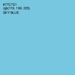#77C7E1 - Sky Blue Color Image