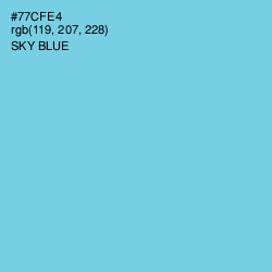 #77CFE4 - Sky Blue Color Image